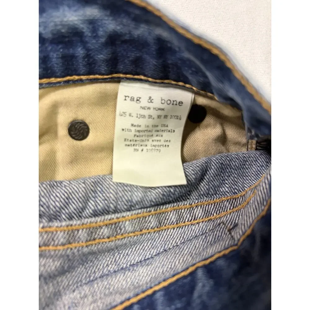 Rag & Bone Jean Lucile Women’s Size 24 Straight Leg Blue Jeans USA Made